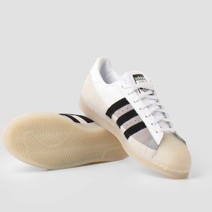 Adidas Superstar Originals Unisex White Charcoal Suede Sneakers FX5565 4.5 / 6.5